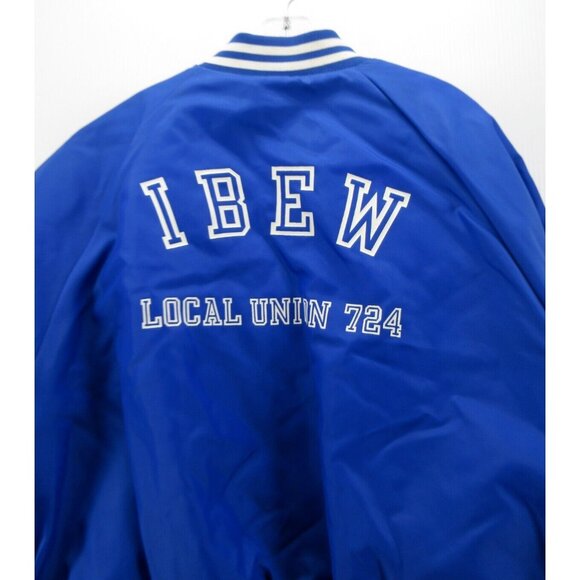 VINTAGE King Louie Jacket XXL Pro Fit Satin Bomber Local Union 724 NY - Picture 7 of 11